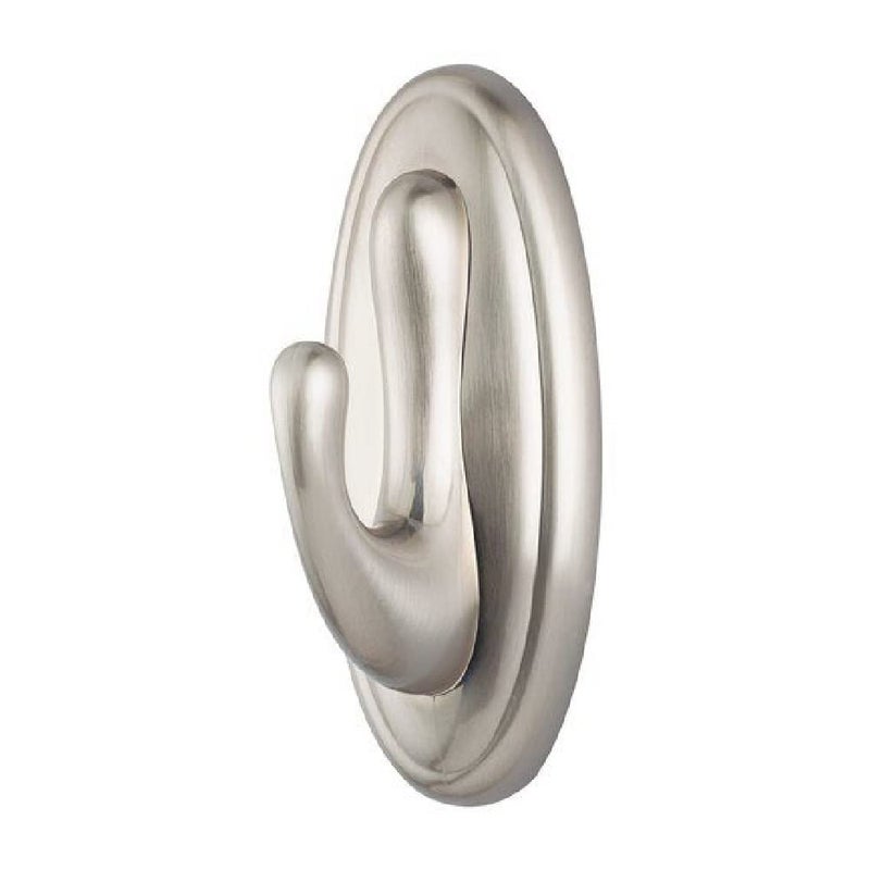 Command Traditional Large Plastic Hooks, Brushed Nickel, 3-Hook - Image 2